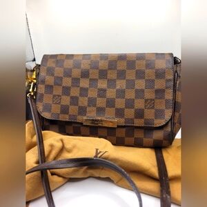 Louis Vuitton Favorite  PM Brown Canvas Coated Monogram Shoulder Bag